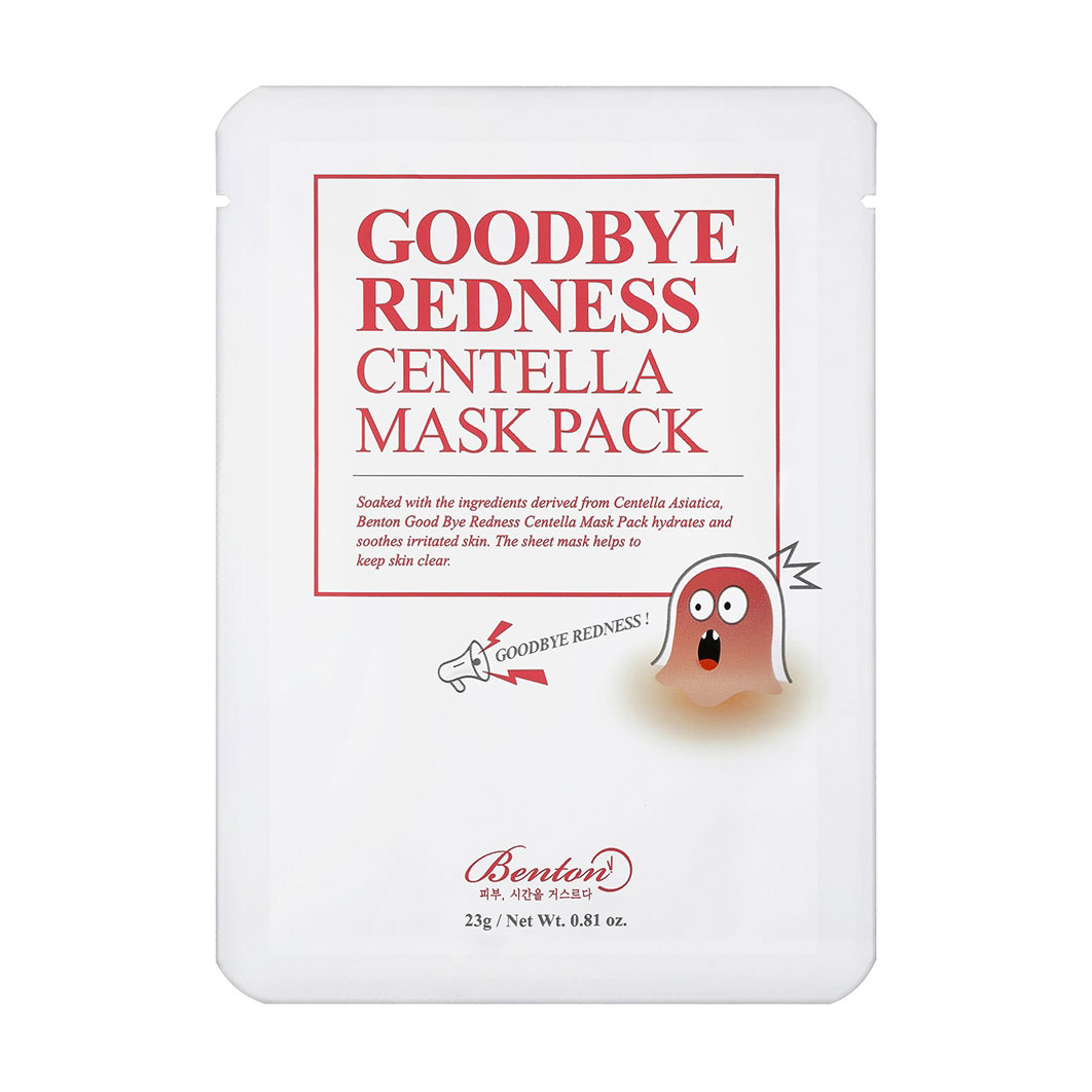 Уцінка! Тканинна маска для обличчя Benton Goodbye Redness Centella Mask Pack з екстрактом азіатської центели, 23 мл